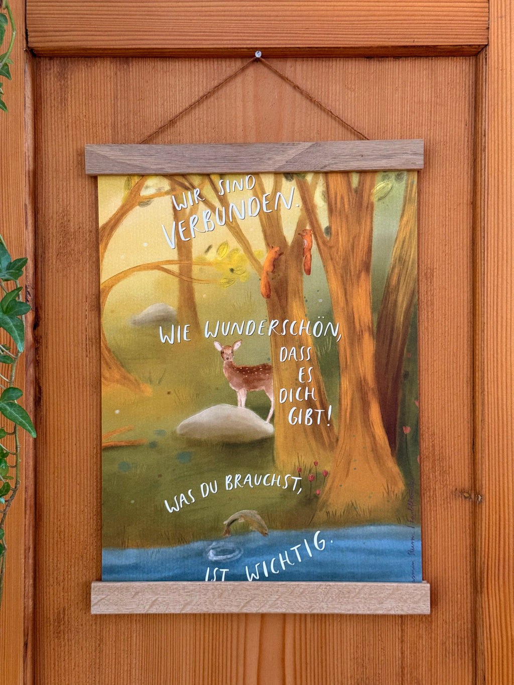 Kunstdruck "Tierbotschaften 3" | Ein liebevoll illustriertes Affirmationsmotiv mit warmen Farben, vielen Details und stärkenden Gedanken. (Kopie) (Kopie)