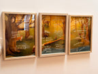 Kunstdrucke  "Tierbotschaften" | Ein liebevolles 3-teiliges Affirmationsmotiv mit warmen Farben, vielen Details und stärkenden Gedanken.