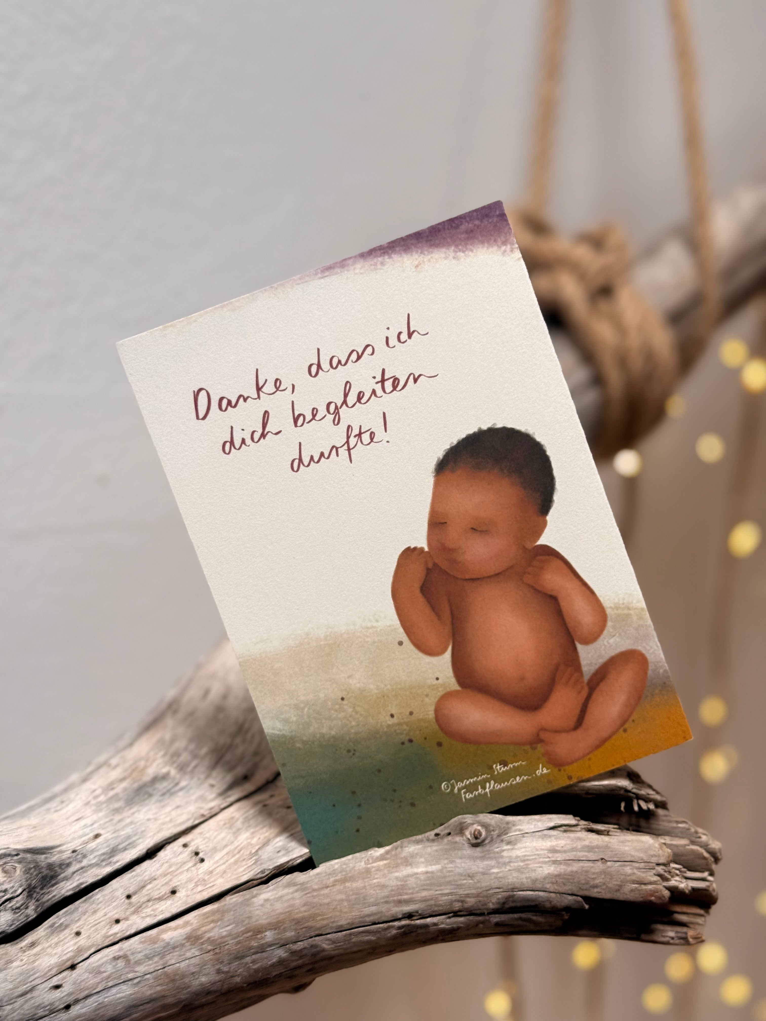 Klappkarte „Wiegekarte“ | Für Hebammen und Familien im Wochenbett. Mit viel Platz für Geburtsdaten und Gewichtsentwicklung deines Babys.