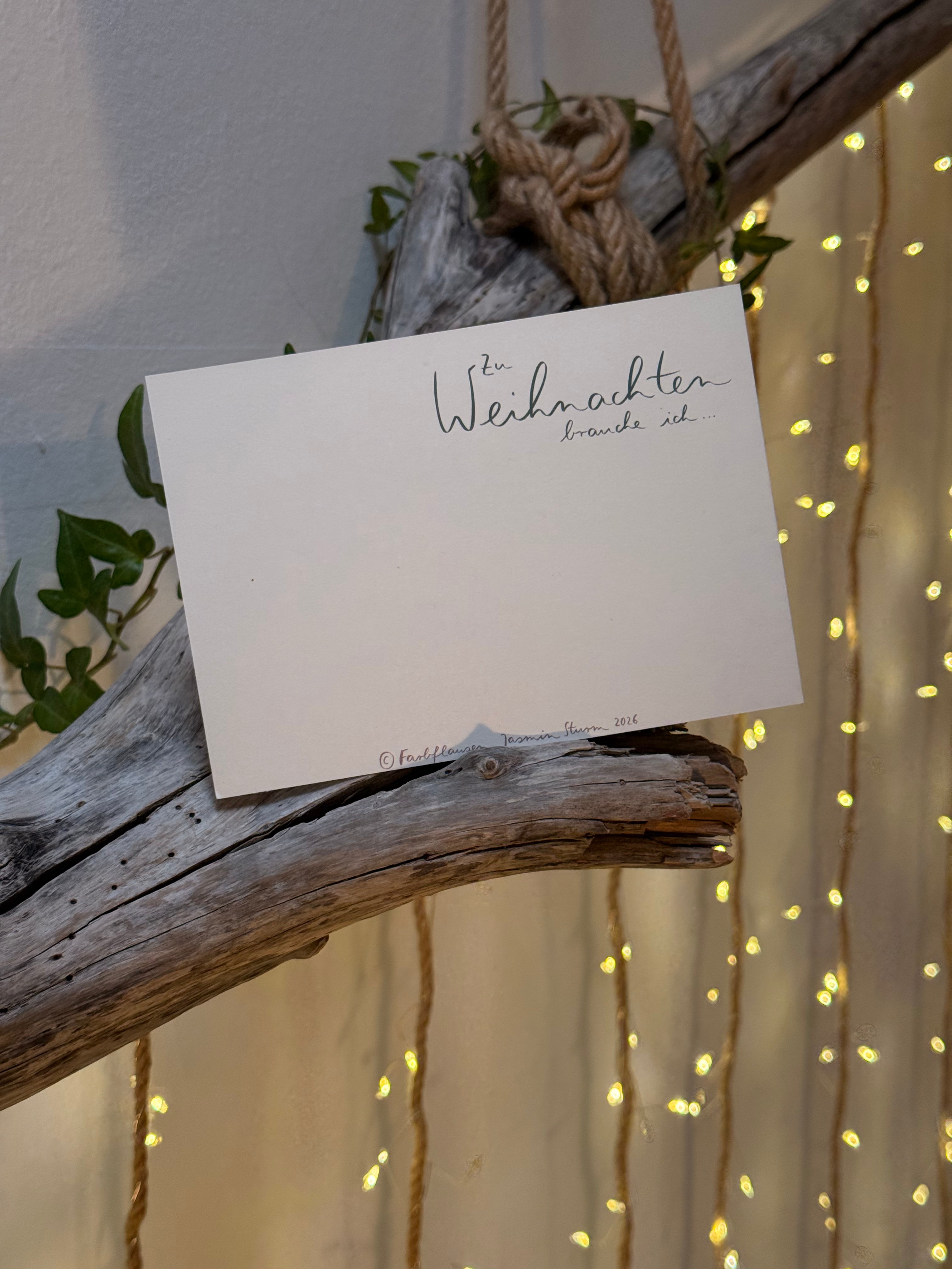 Postkarte "Nimm dir, was du zu Weihnachten brauchst." (Grün) | 15 Zettel zum Abreißen für eure Bedürfnisse.