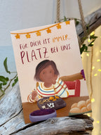 Postkarte "Für dich ist immer Platz bei uns" | Eine Weihnachtskarte für Familien mit autistischen Kindern und ihr Umfeld.