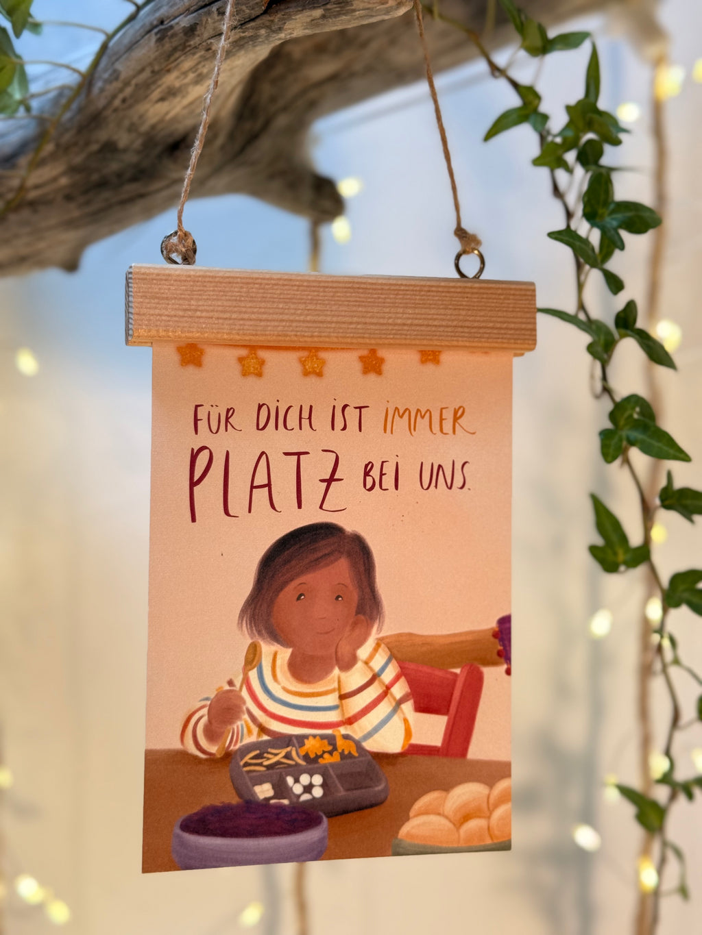 Postkarte "Für dich ist immer Platz bei uns" | Eine Weihnachtskarte für Familien mit autistischen Kindern und ihr Umfeld.