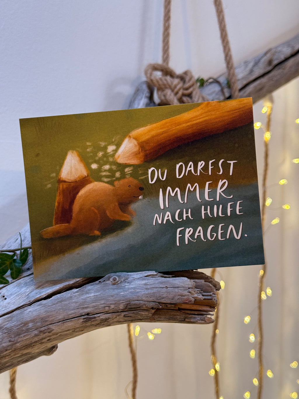 Postkarte 'Biber' Tierbotschaften 10