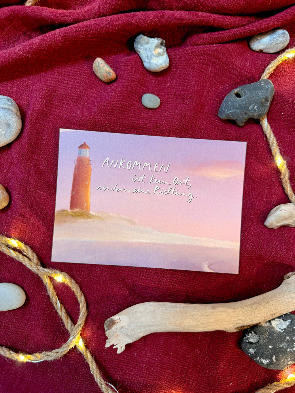 Postkarte „ankommen“ | Meeresbotschaften 7