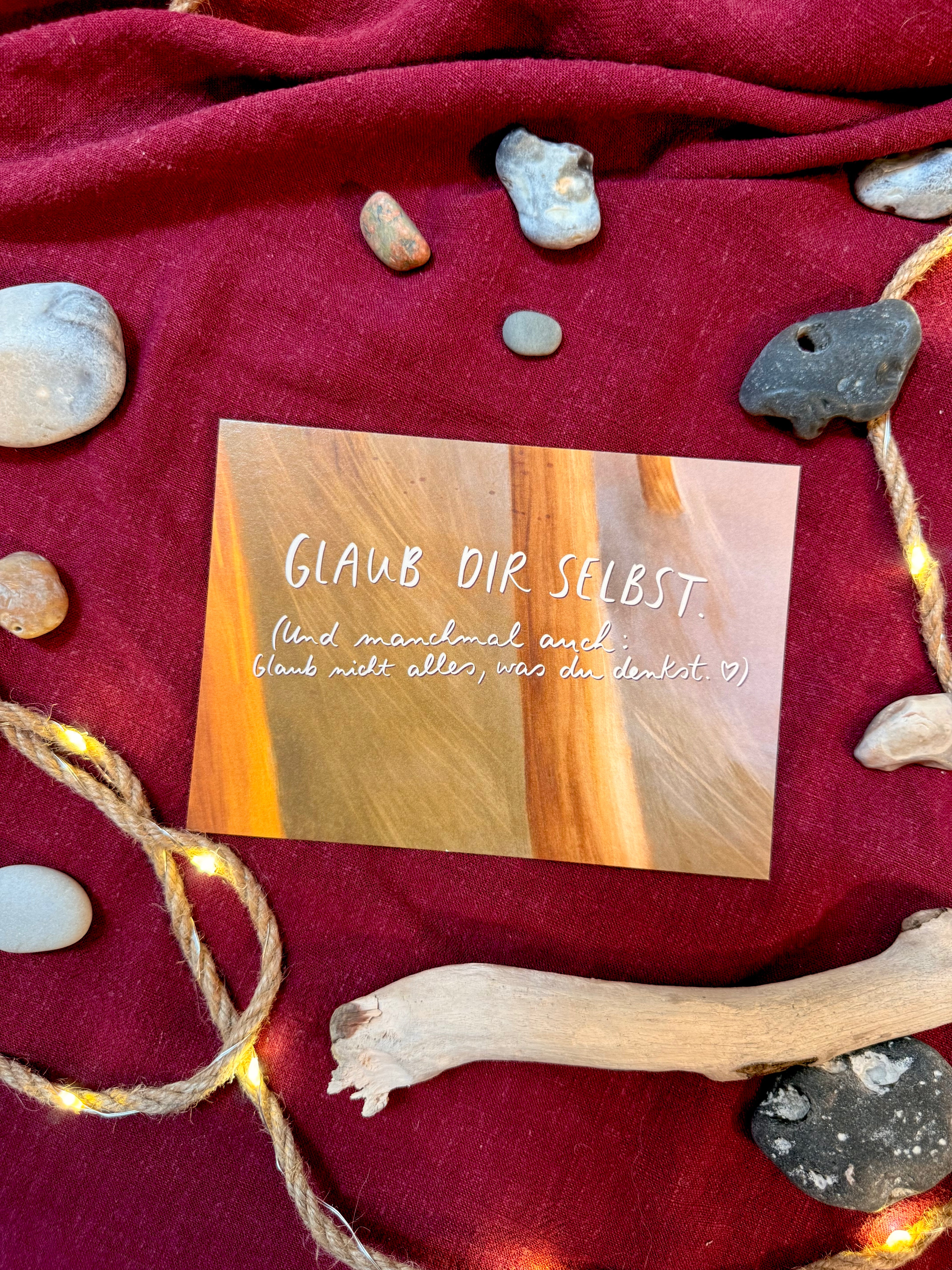 Postkarte „Glaub dir selbst“ | Meeresbotschaften 9
