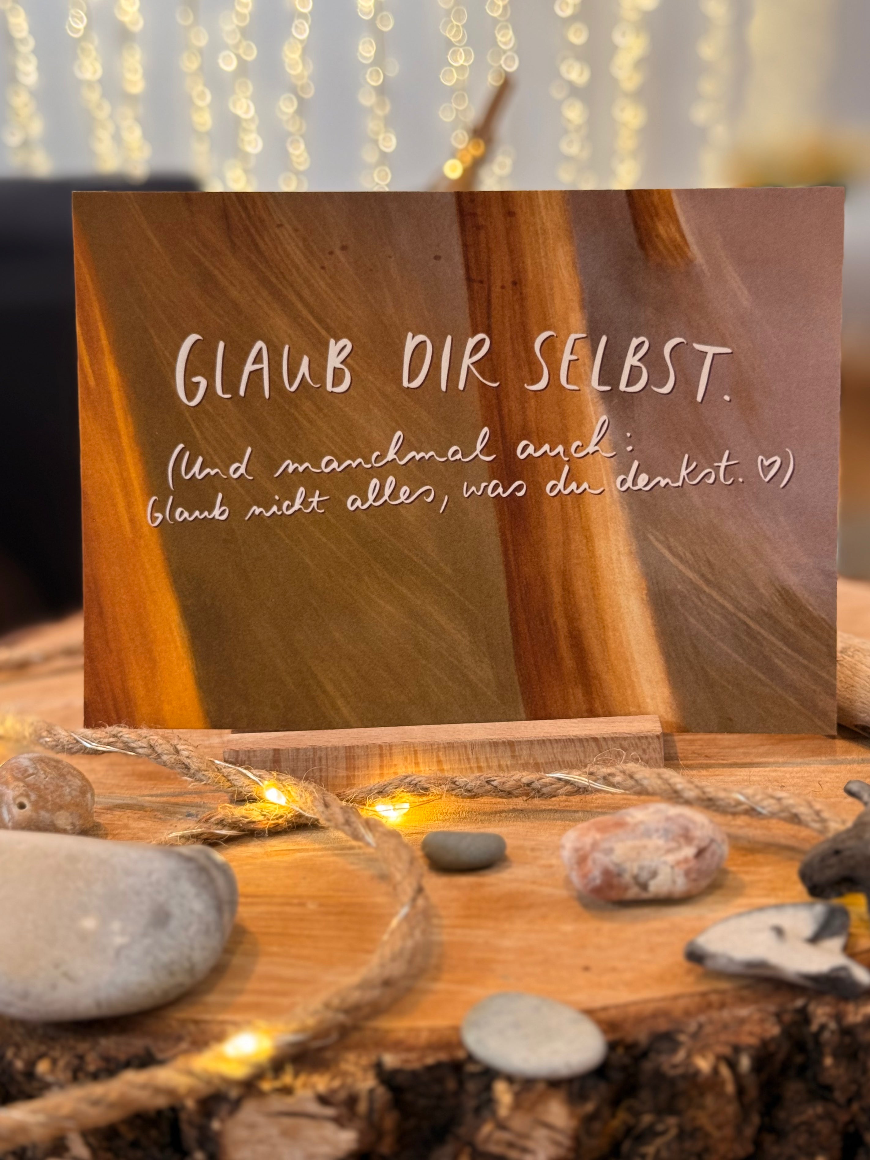 Postkarte „Glaub dir selbst“ | Meeresbotschaften 9