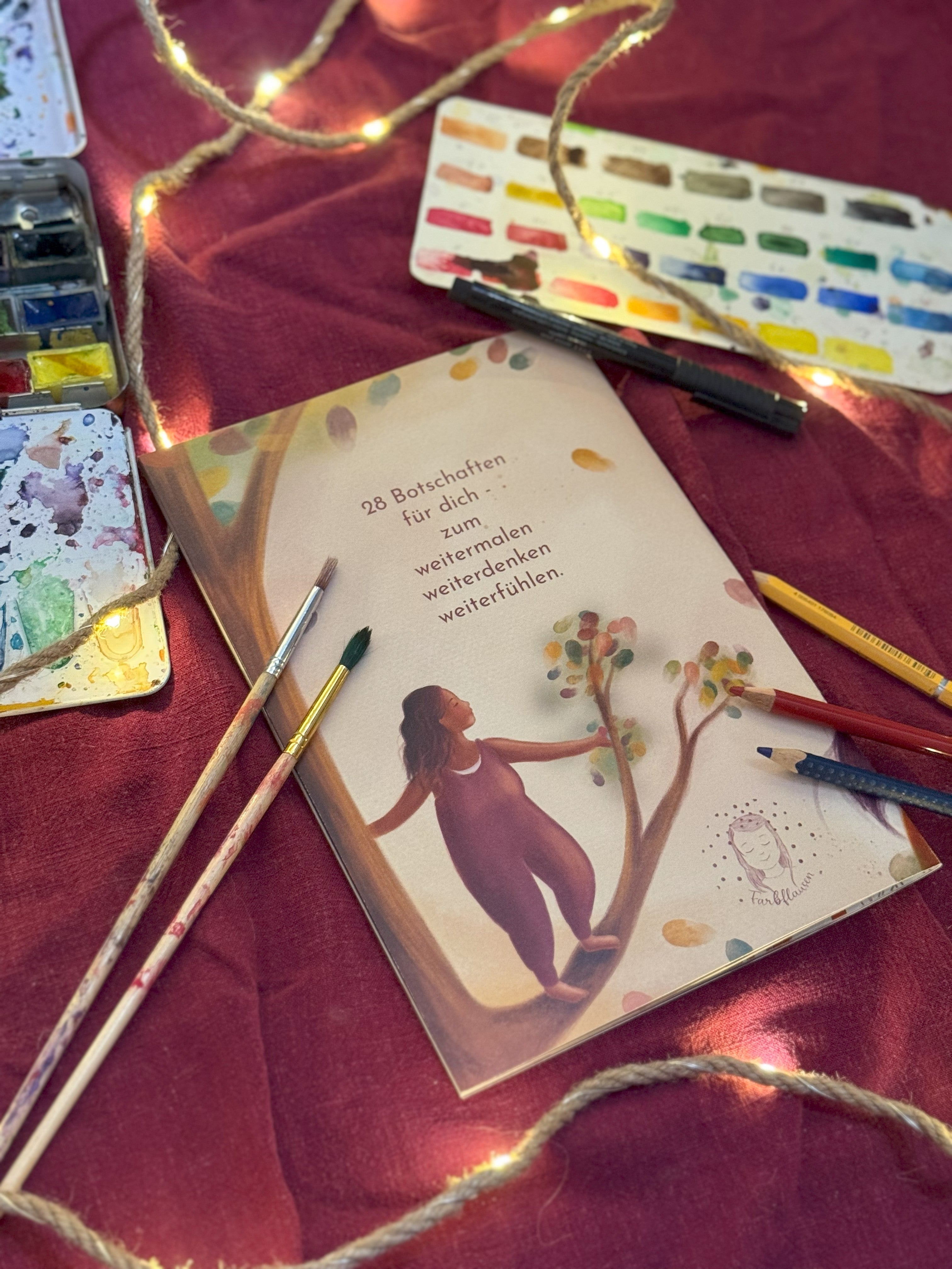 Malbuch „Botschaften für dich“ | 28 Botschaften für dich zum weitermalen, weiterdenken, weiterfühlen.