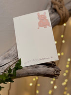 Postkarte „Osterhasi by Miniflause" | „Der hat die Eier schon versteckt.“