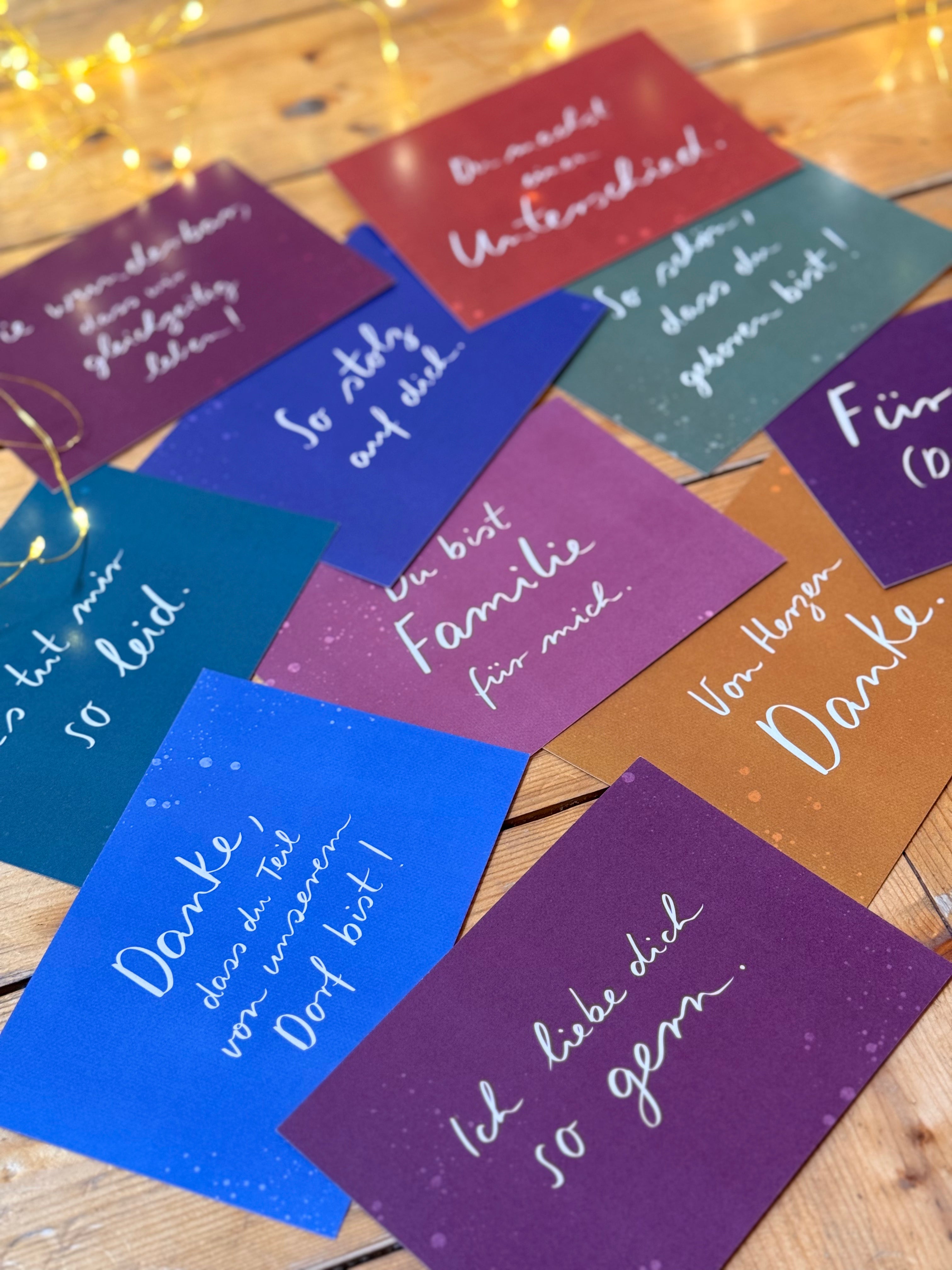 Postkarte „Danke, dass du Teil von unserem Dorf bist!“ | Ein Danke für die Menschen, die Alltagsschatz sind für dich.