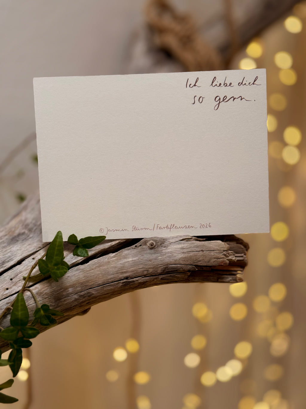 Postkarte „Ich liebe dich so gern.“ | … ist noch mehr als ein „ich liebe dich“.