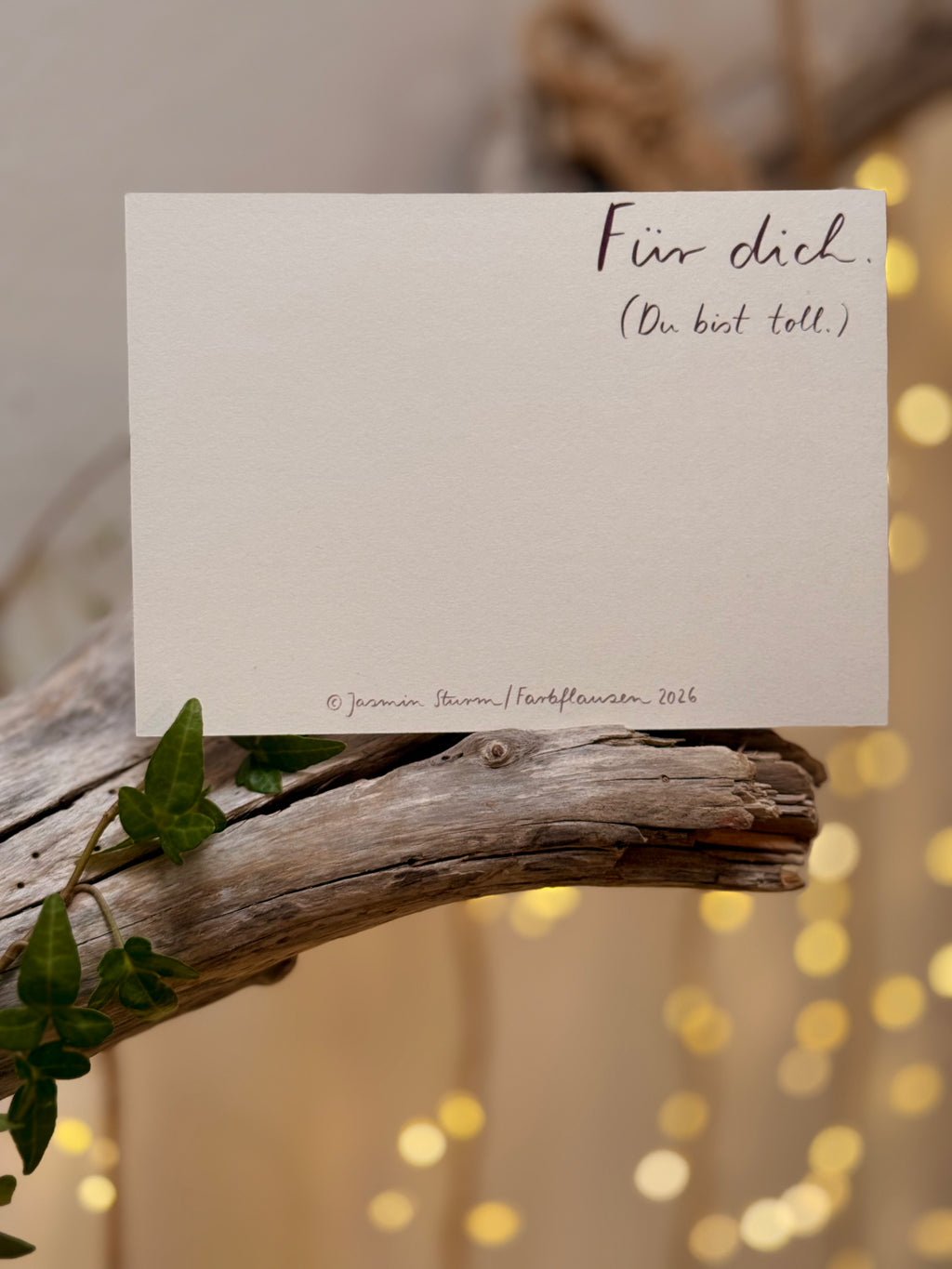 Postkarte „Für dich. (Du bist toll.)“ | Ein Motiv für die, die du wertschätzt.