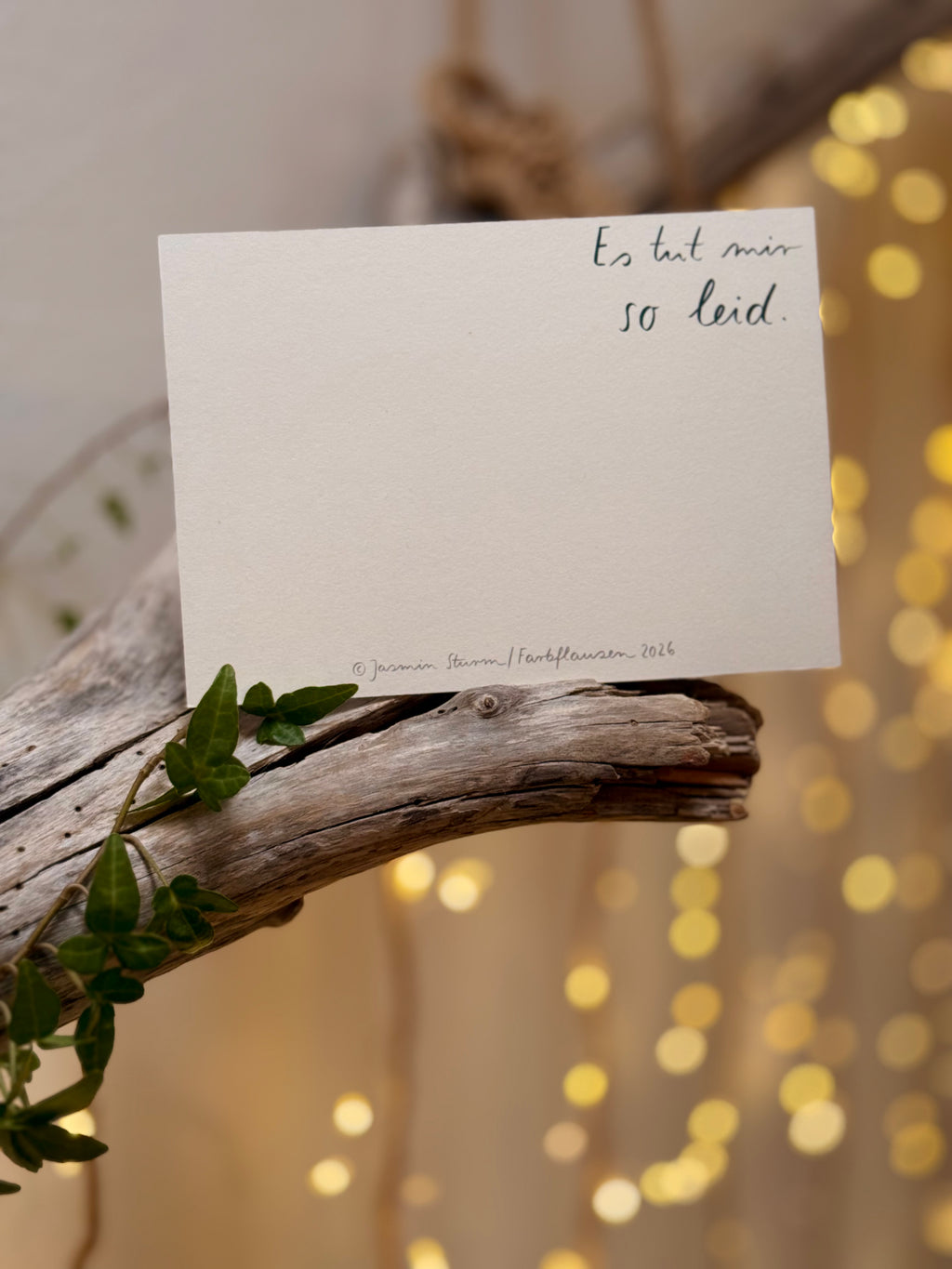 Postkarte „Es tut mir so leid.“ | Wenn du für etwas einstehen musst.