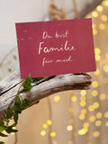 Postkarte „Du bist Familie für mich.“ | Eine Postkarte für (Chosen) Family.