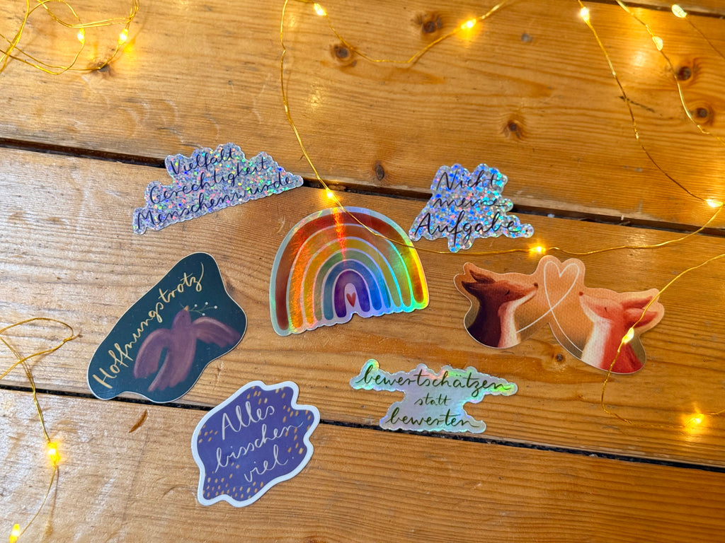 Stickerset „Lieblingssticker“ | 7 eurer liebsten Farbflausensticker als Set