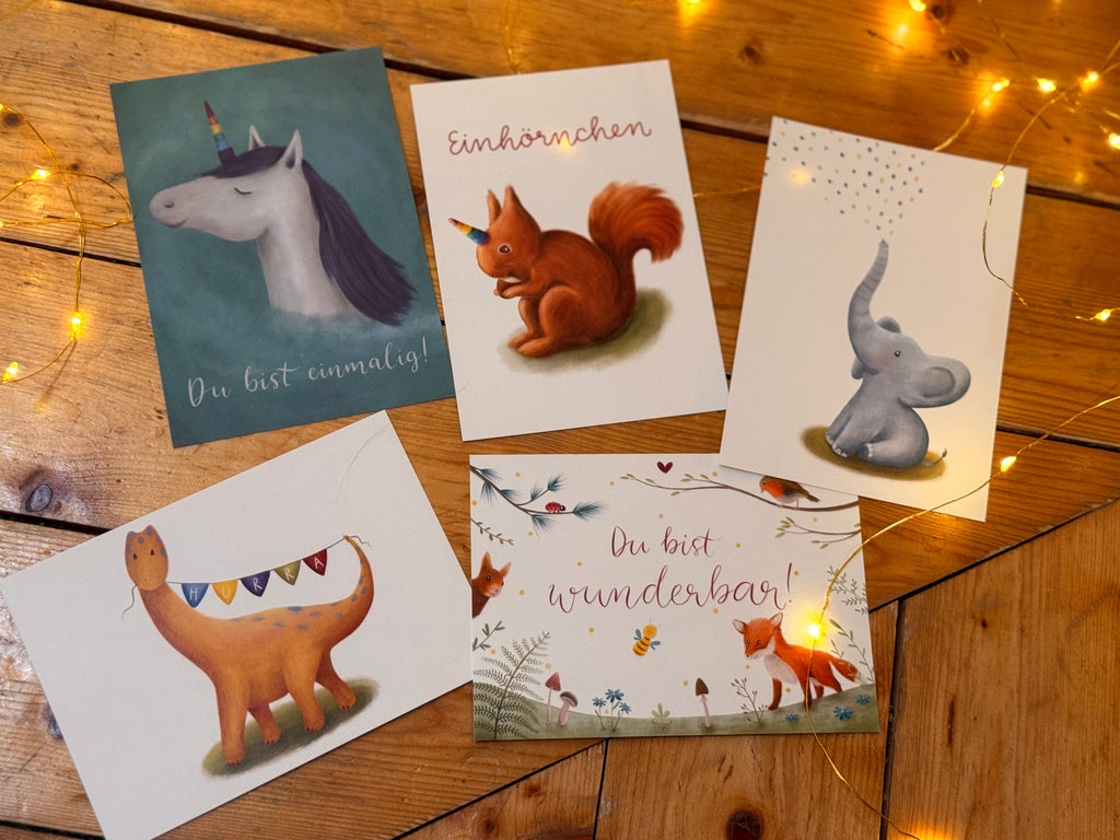 Postkartenset „Kinder“ | 5 Kinder-Klassiker als Set