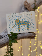 Postkarte "Punkte machen glücklich" | ein Elefant mit Punkten Punkten Punkten!
