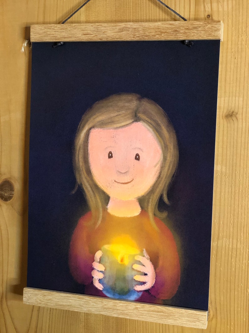 Kunstdruck „Ein Licht für dich“ | Ermutigung, Freundschaft, Hoffnung, Liebe, Weihnachten, Illustration, Geschenk, Kerze, Advent, Dekoration, A4