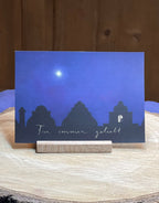 Postkarte Trauerkarte / Erinnerungskarte „Für immer geliebt“. Beileid, Tod, Sternenkind, Fehlgeburt, Stern, Trost, Liebe