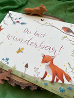 Kunstdruck "Du bist wunderbar!" | Hochwertiger A4 Druck | Wald, Wiese, Tiere, Fuchs, Eichhörnchen, Deko Kinderzimmer, Geschenk, Poster, Mädchen, Junge