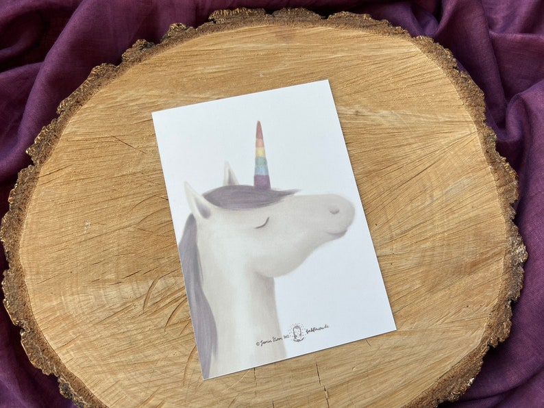 Postkarte „Du bist einmalig!“ | Ein Einhorn für Kinder, Erwachsene und alle, die hören sollen, dass sie einmalig sind.