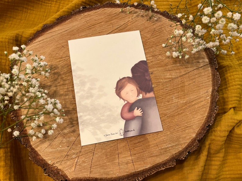 Postkarte "Botschaften für Kinder" | eine Postkarte mit 17 liebevollen Sätzen und einer warmen Illustration. Für alle, die mit Kindern zu tun haben.