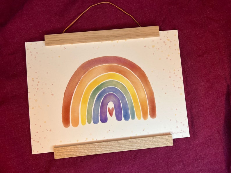 Kunstdruck „Regenbogen“ | Ein zarter Regenbogen als hochwertiger Druck - für Kinder, Erwachsene, für alle.