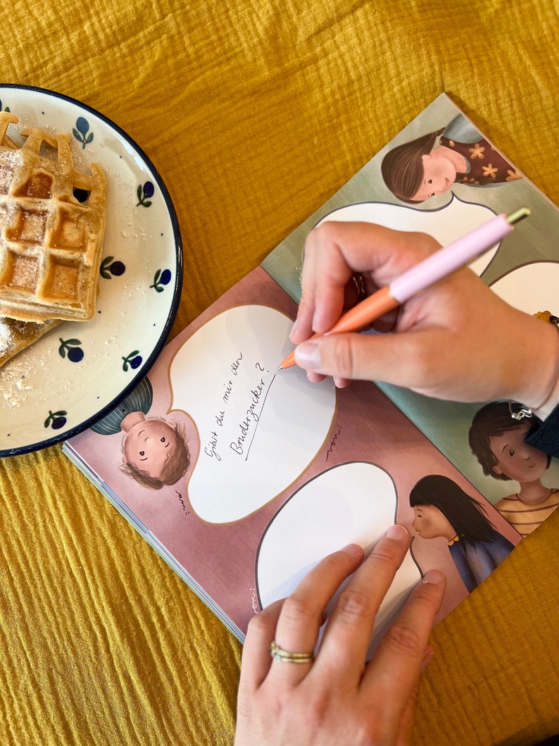 Notizbuch "Gibst du mir den Bruderzucker?" | Ein Buch zum Eintragen eurer Kindersprüche und Zitate mit 32 liebevoll und hochwertig illustrierten Seiten.