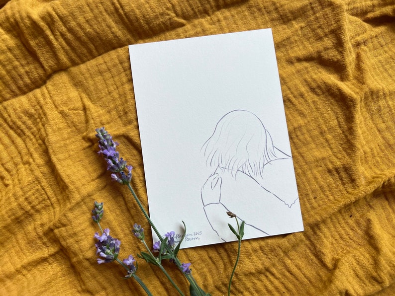 Postkarte „Für dich da“ | eine Illustration für alle, die eine Umarmung brauchen.