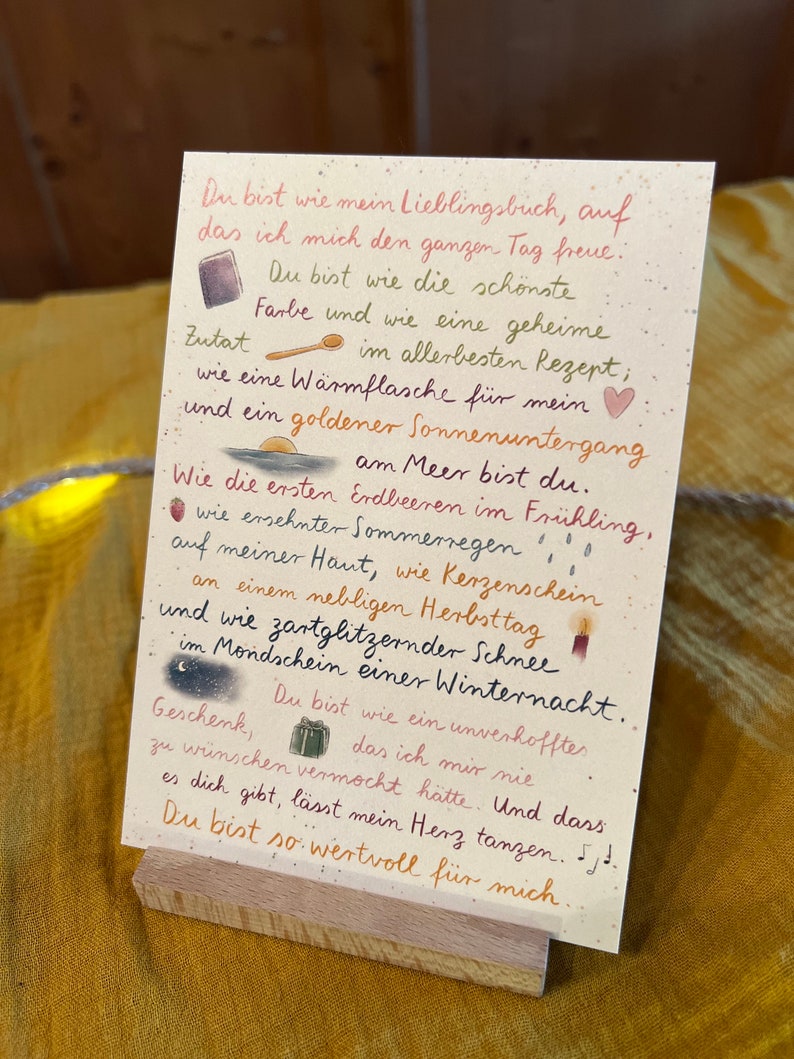 Postkarte "Du bist so wertvoll für mich" | Eine Postkarte mit 12 liebevollen Botschaften - für dich und alle, die dir wertvoll sind.