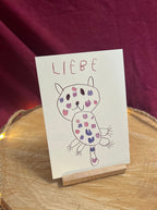 Miniliebe by Miniflause | Eine Postkarte mit einer Katze und sehr viel Liebe