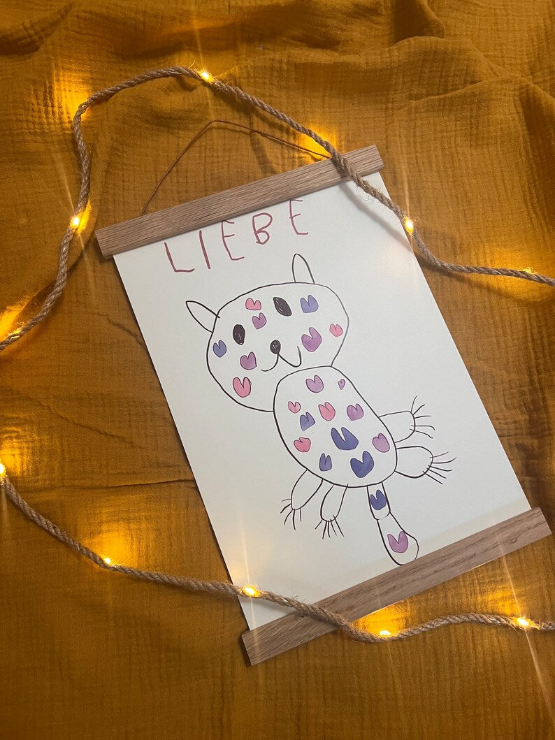 Kunstdruck "Miniliebe by Miniflause" | Ein Kunstdruck mit mit einer Katze und sehr viel Liebe