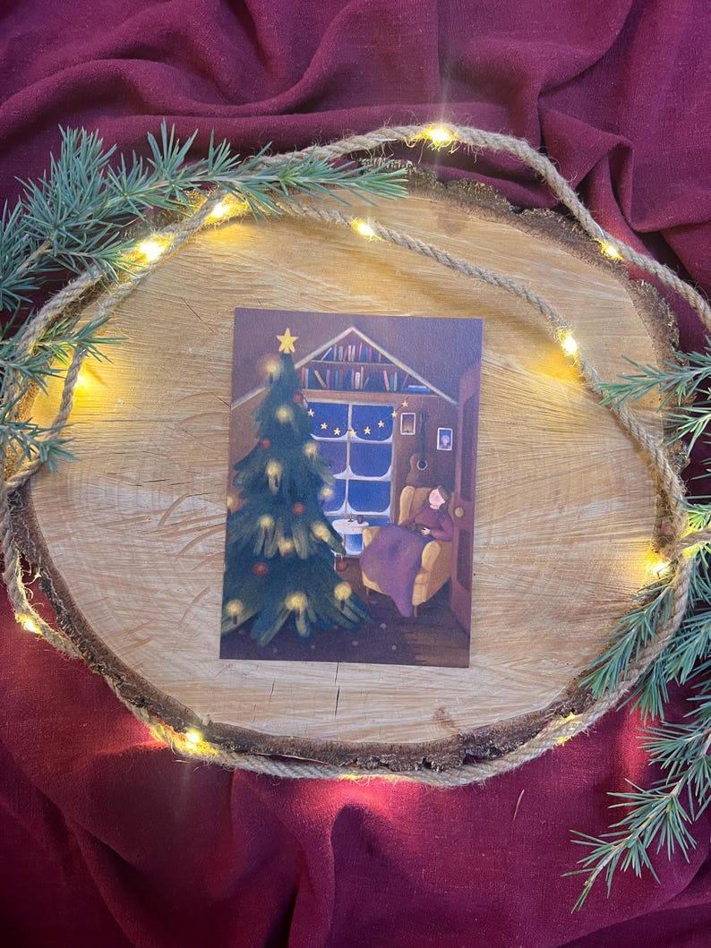 Postkarte „Weihnachtsbaumschlaf“ | Mein liebstes Weihnachtsmotiv.