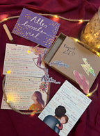 Box „Kunst für dich“ Affirmationen | Eine Schachtel mit 4 Postkarten und 4 Stickern - als Geschenkset oder für dich selbst.