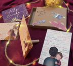 Box „Kunst für dich“ Affirmationen | Eine Schachtel mit 4 Postkarten und 4 Stickern - als Geschenkset oder für dich selbst.