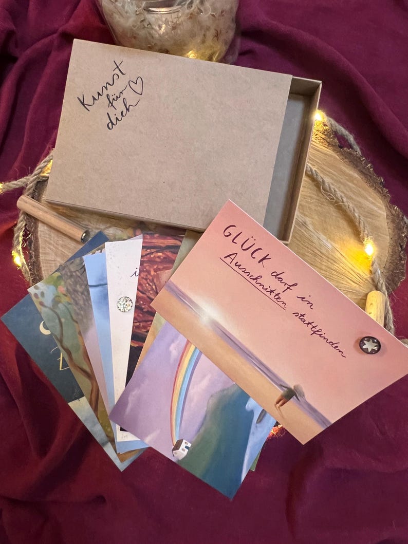 Box „Kunst für dich“ Ermutigung | Eine Schachtel mit  9 ermutigenden Illustrationen - als Geschenkset oder für dich selbst.
