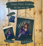 Kunstdruck „Frieden mit mir selbst“ | Eine Illustration über innere Kinder und das, was zählt. Mein Jahresmotiv 2025.
