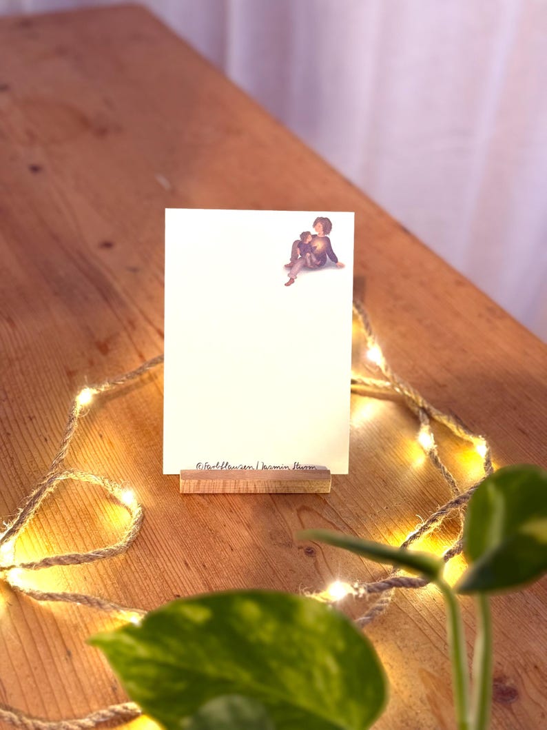 Postkarte „Frieden mit mir selbst“ | Eine Postkarte mit einer Illustration über innere Kinder und das, was zählt. Mein Jahresmotiv 2025.
