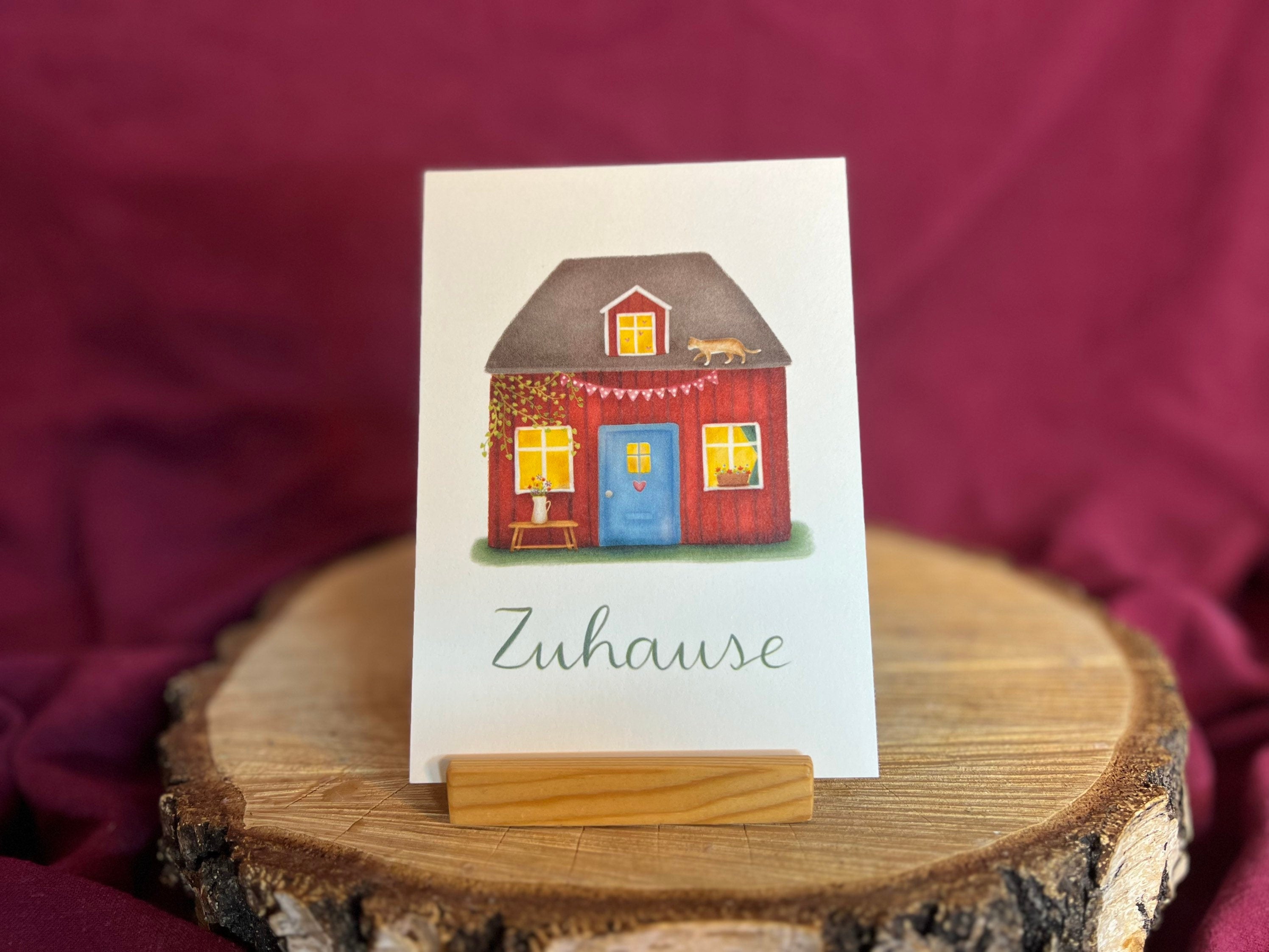 Postkarte "Zuhause" | eine Postkarte für Umzüge, Neuanfänge, heimelige Orte - und Menschen, bei denen du dich zuhause fühlst.