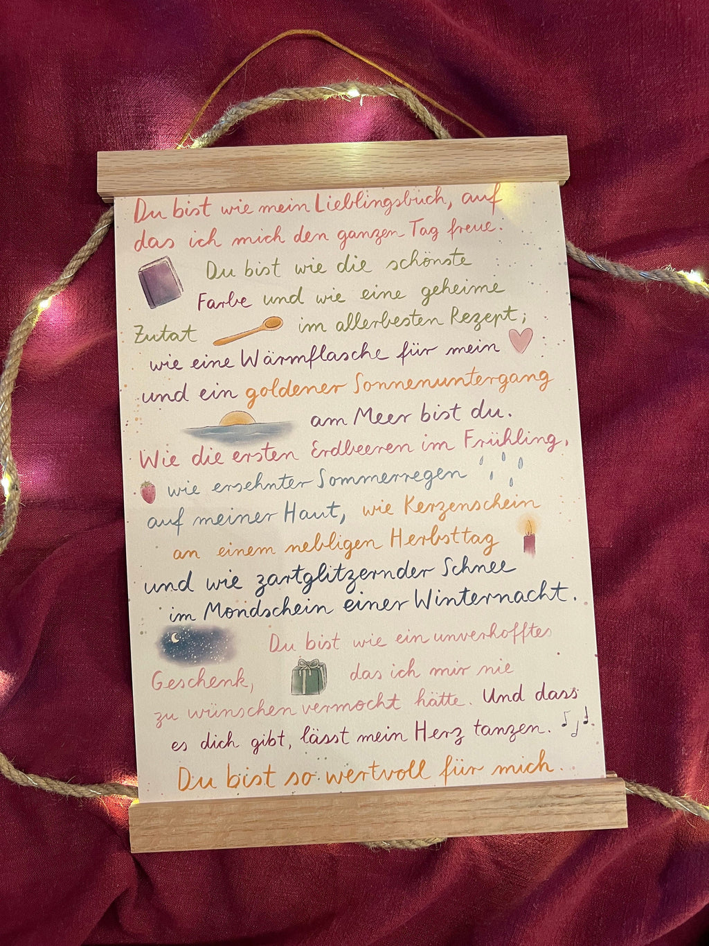 Kunstdruck "Du bist so wertvoll für mich" | Eine Kunstdruck mit 12 liebevollen Botschaften - für dich und alle, die dir wertvoll sind.