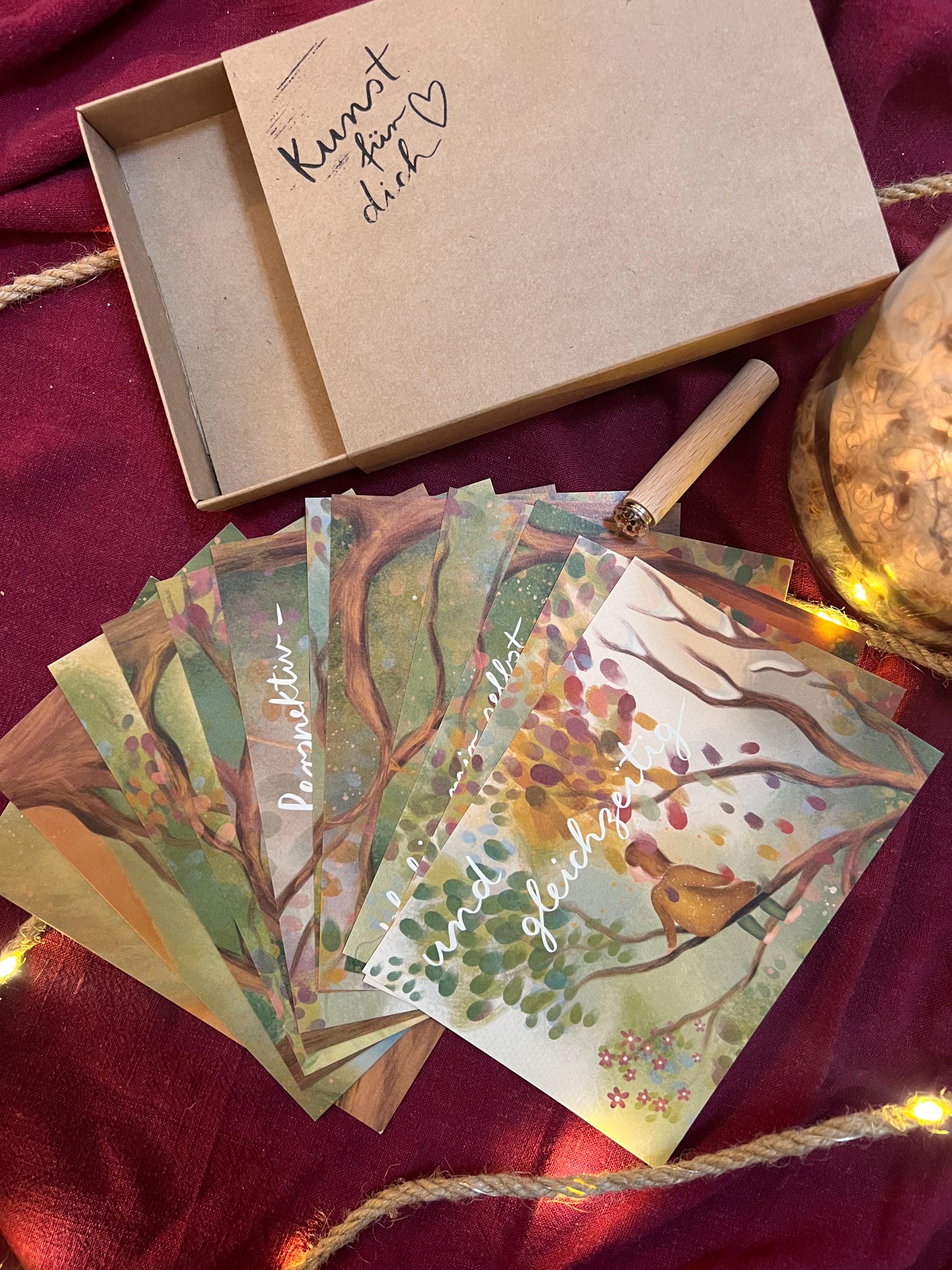 Box „Kunst für dich“ Baumbotschaften | Eine Schachtel mit allen 12 Baumbotschaften - als Geschenkset oder für dich selbst.