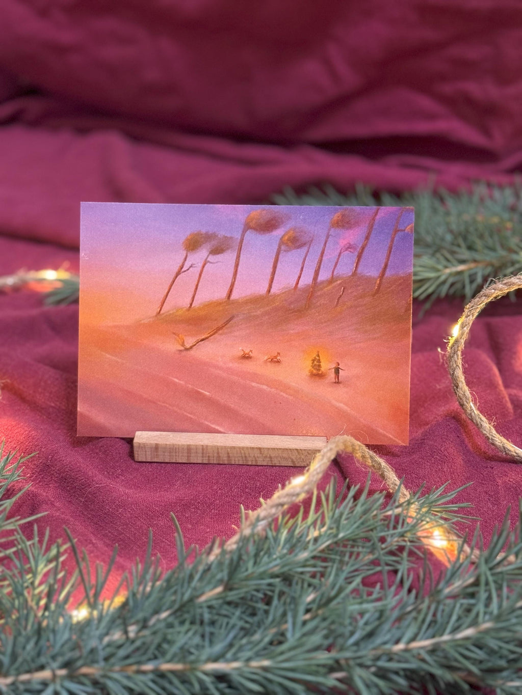 Postkarte "Ostseeweihnacht" | Die schönste Weihnachtskarte aller Zeiten, Meer und Sonnenuntergang und Weihnachten, wie gut kanns werden?