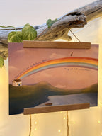 Kunstdruck „Ich trag dich weiter.“ | Eine ermutigende Illustration über „Du musst das nicht alleine schaffen“.